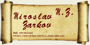 Miroslav Žarkov vizit kartica